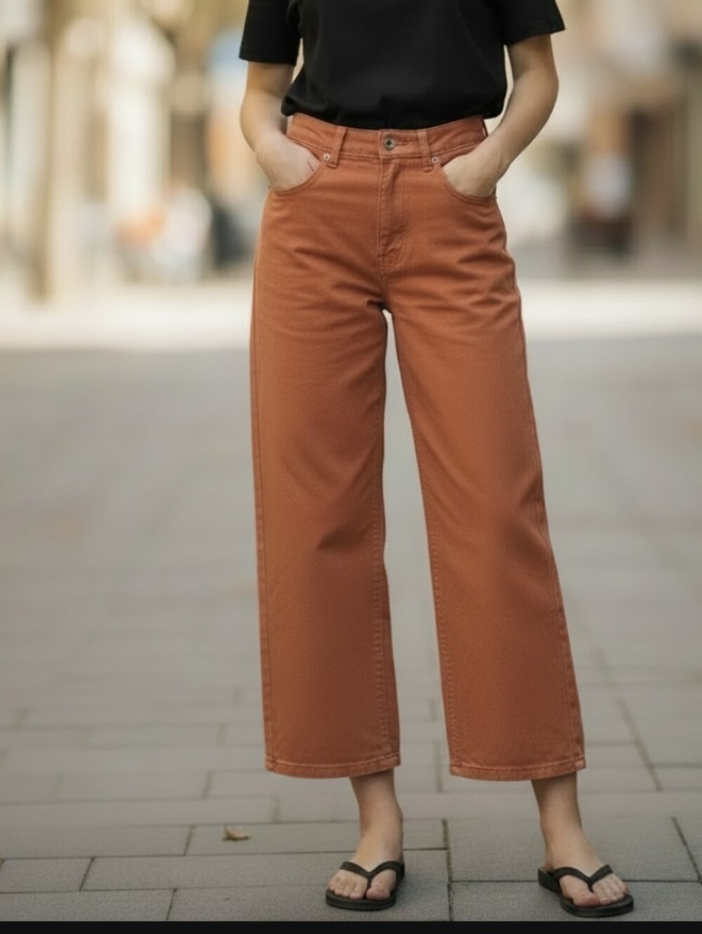 We The Free Terracotta Barrel Jeans | Size 25